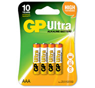 GP Ultra Alkalin 24AU AAA İnce Pil 4'lü Kart