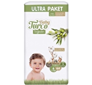 Baby Turco Doğadan 15+ kg 6 Numara Ultra Fırsat Paketi Bebek Bezi 64 Adet