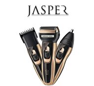 Jasper Jpr-2020 3 Başlıklı Özel Seri Titanyum Pro Edition Saç Sakal Burun Kılı Alma Tıraş Makinesi