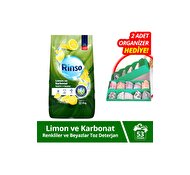 Rinso Toz Deterjan Limon ve Karbonat Renkliler ve Beyazlar İçin 8 Kg + Promosyon Rinso Organizer x2