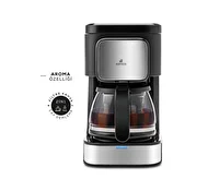 Just Coffee Aroma 2 in 1 Filtre Kahve ve Çay Demleme Makinesi Inox