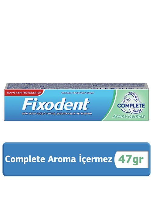 Fixodent Complete Aroma İçermez Diş Protezi Yapıştırıcı Krem 47 gr
