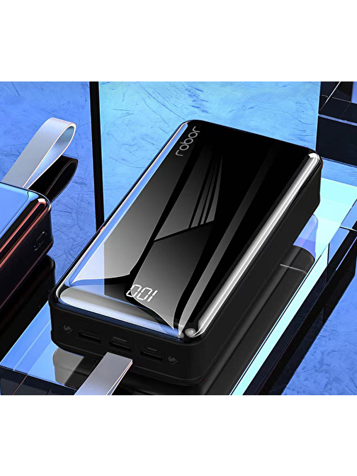 Robor R750+ 50000 mAh Siyah USB Kablolu Powerbank