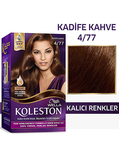 Wella Koleston Saç Boyası Kiti 4/77 Kadife Kahve