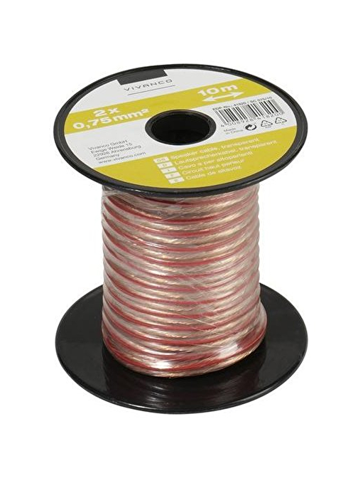 Vivanco Ses Kablosu 2X0.75Mm 10 Metre Makara (46820)