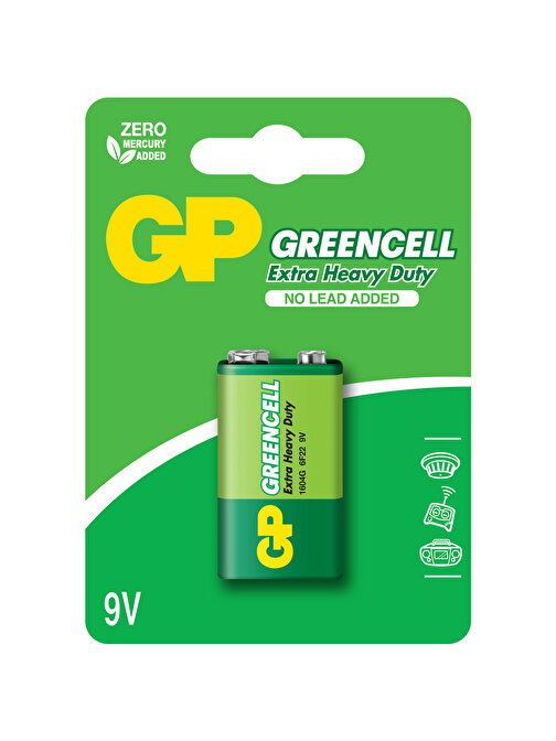 Greencell Gp1604G-2U1 9V Çinko Tekli Paket