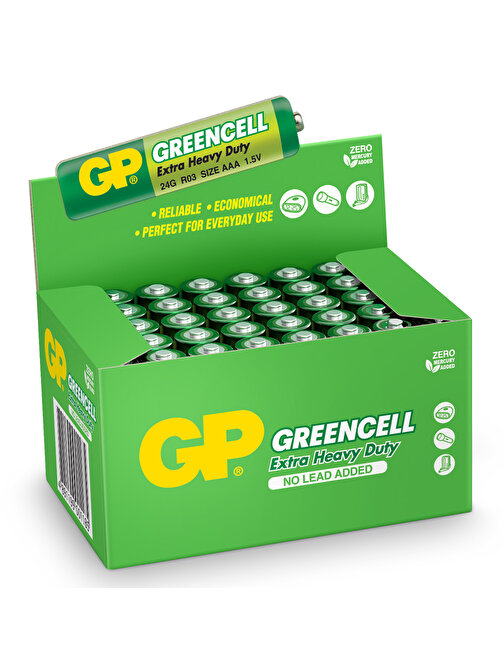 Gp Greencell R03 Aaa Boy Çinko İnce Kalem Pil 40'lı Paket Gp24G-2S2