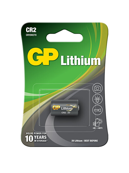 Gp Lityum Cr2 Boy 3V Pil Tekli Kartel