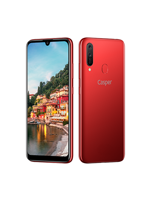 Casper Via E4 32 GB Hafıza 3 GB Ram 6.09 inç 13 MP Android Cep Telefonu Kırmızı