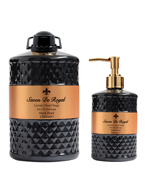 Savon De Royal Black Pearl Luxury Vegan Sıvı Sabun 2.5 lt 500 ml