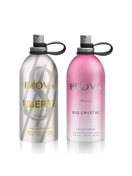 Prova Liberty ve Big Crystal EDP Kadın Parfüm Setleri 2 x 120 ml 2'li Parfüm Setleri