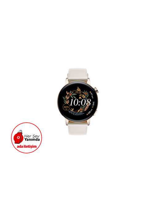 Huawei Watch GT3 Android - iOS Uyumlu 42 mm Kadın Deri Akıllı Saat Siyah