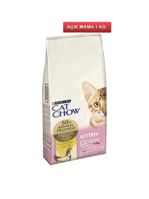 Purina Cat Chow Kitten Tavuklu Yavru Kedi Maması 1 Kg- Açık Mama