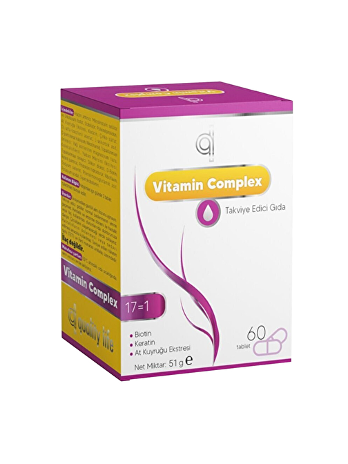 Ql Hair Vitamin Complex Saç Vitamini 60 Tablet Biotin Keratin At Kuyruğu Selenyum Çinko Folik Asit