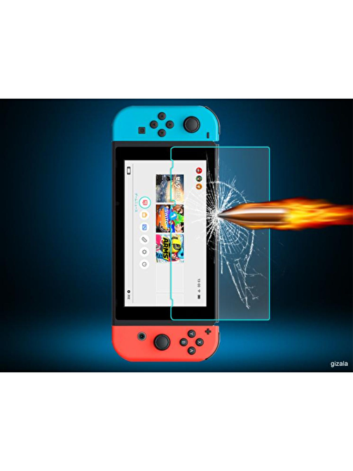 Nintendo Switch Uyumlu Temperli Cam Ekran Koruyucu Şeffaf