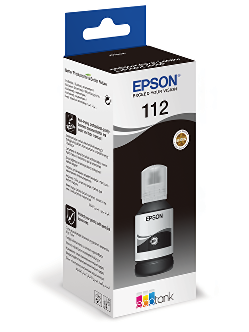 Epson 112 Ecotank C13T06C14A Orijinal Siyah Mürekkep Şişesi 127 Ml