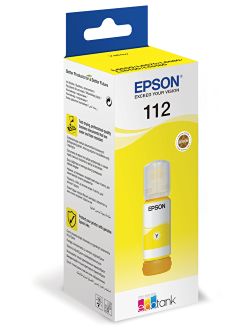 Epson 112 Ecotank C13T06C44A Orijinal Sarı Mürekkep Şişesi 70 Ml