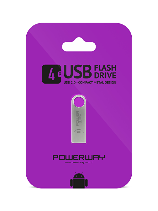 Powerway 4 GB Metal Usb Flash Bellek