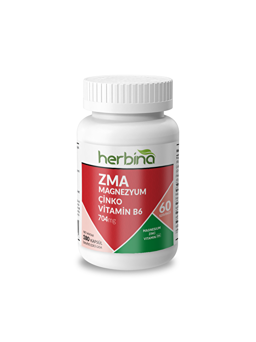 ZMA ( Çinko - Magnezyum - B6 Vitamini ) 180 Kapsül