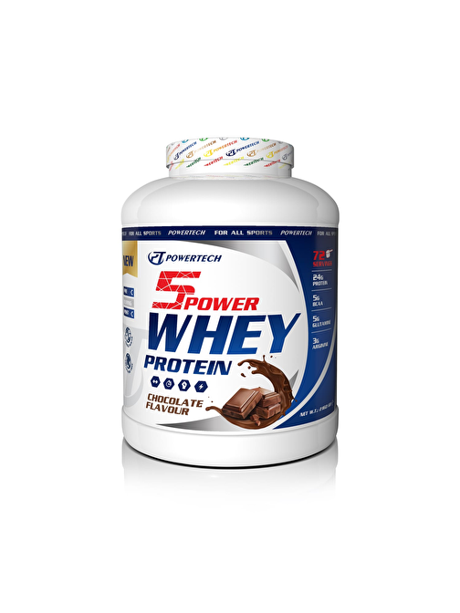 Powertech 5Power Whey Protein Tozu 72 Servis 2160 gr Çikolata Aromalı