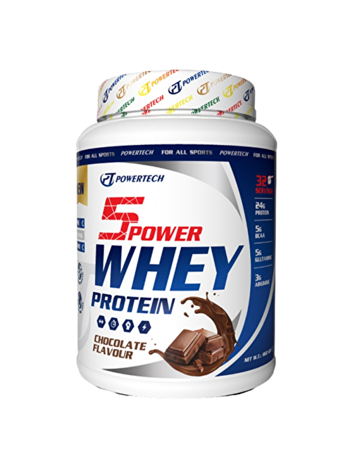 Powertech 5Power Whey Protein Tozu 32 Servis 960 gr Çikolata Aromalı