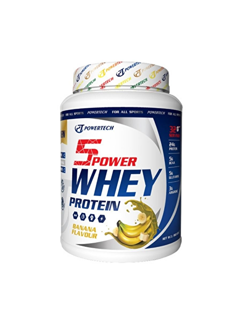 Powertech 5Power Whey Protein Tozu 32 Servis 960 gr Muz Aromalı