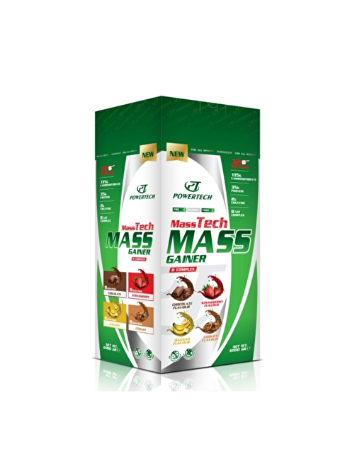 Powertech Masstech Mass Gainer Karbonhidrat Tozu 6000 Gr 4 Mix Aromalı