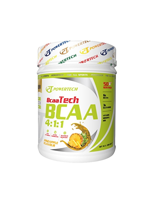 Powertech Bcaatech Bcaa 500 gr 50 Servis Ananas Aromalı