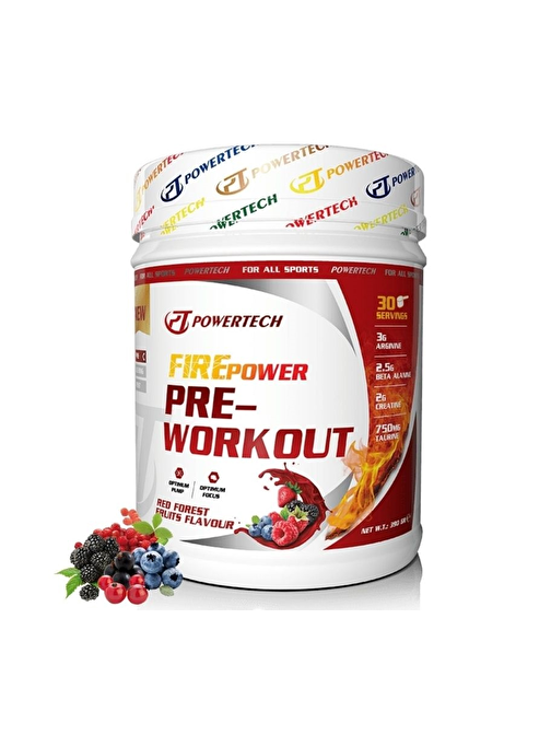 FirePower Pre-Workout ( Beta Alanine - Arjinin- Taurin - Betain) 390 gr Orman Meyveli