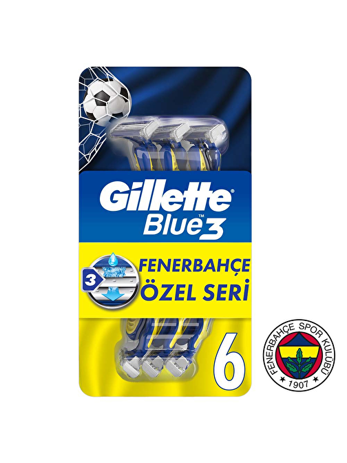 Gillette Blue3 Fenerbahçe Taraftar Paketi 6'lı Tıraş Bıçağı