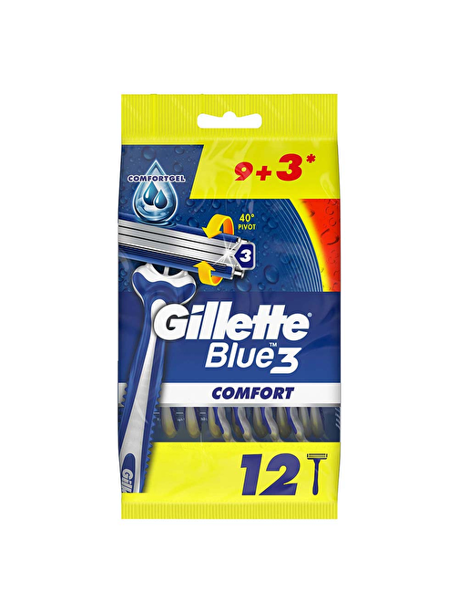 Gillette Blue 3 Comfort Tıraş Bıçağı 9 + 3