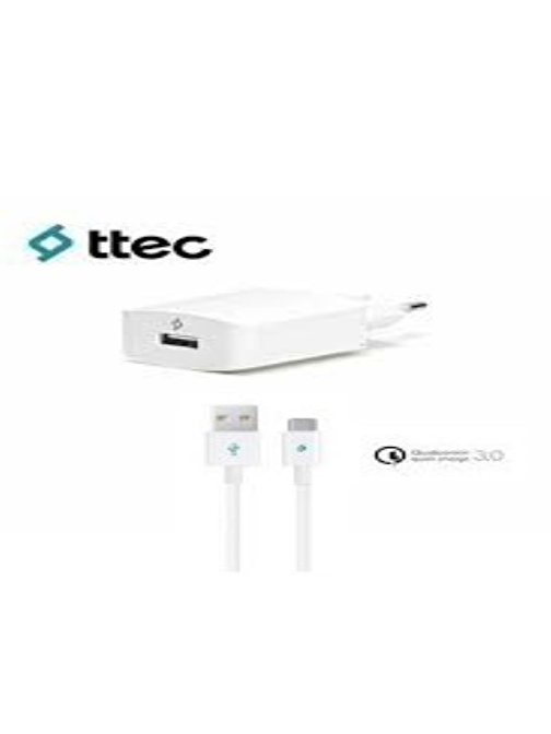 Ttec Peedcharger Qc 3.0 Seyahat Şarj Aleti + Type-C USB Kablo Beyaz