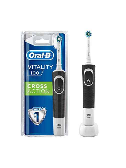 Oral-B D100 Şarj Edilebilir Diş Fırçası Cross Action Siyah