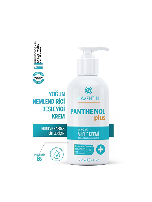 Laventin Panthenol Plus Yoğun Ne mlendirici Ve Besleyici Kuru Ve Hassas Ciltler Için El Yüz Ve Vücut Kremi 250 ml