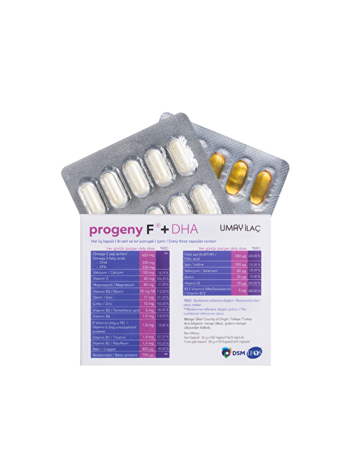 Progeny F+Dha 90 Kapsül