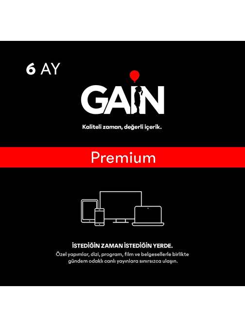 GAİN Premium 6 Aylık Üyelik