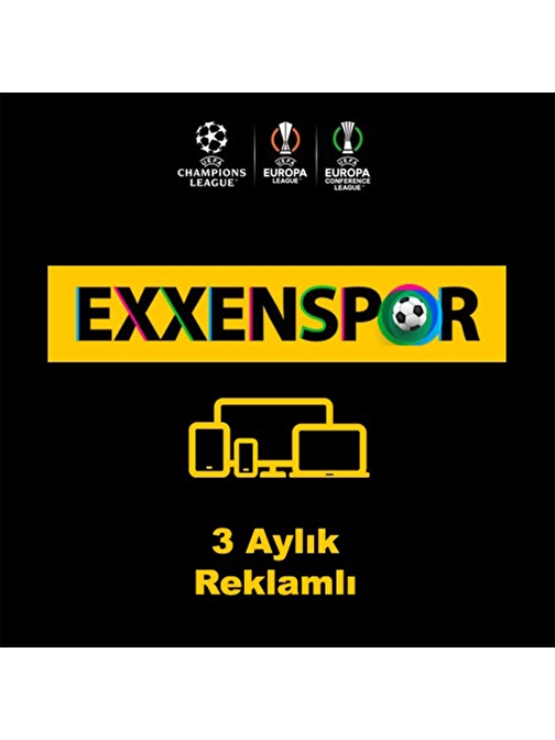 EXXEN Spor 3 Aylık Reklamlı Üyelik Paketi - Dijital Abonelik