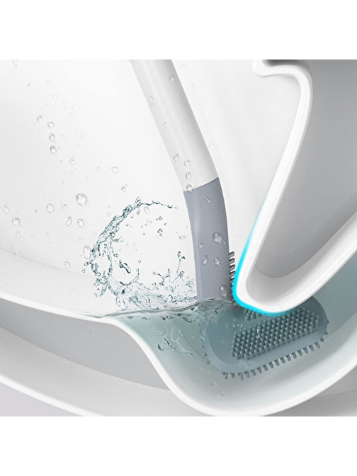 Qucco® Golf Tasarımlı Silikon WC Klozet Mutfak Temizlik Fırçası Kanca Hediyeli