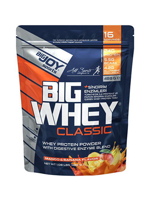 Bigjoy Doypack Bıgwhey Whey Protein Mango & Muz 488 gr 16 Servis
