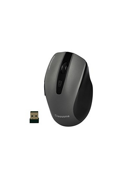 Classone WL600 1600 DPI Kablosuz 3D Siyah Gri Optik Mouse