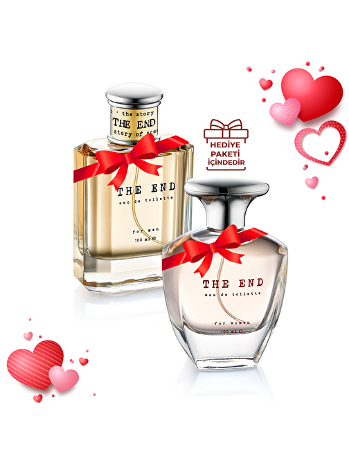 The End Sevgililer Günü Özel Edt Kadın Parfüm ve Edt Erkek Parfüm Setleri 100 ml x 2 Adet