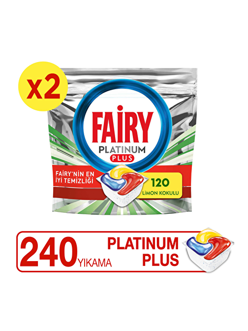 Fairy Platinum Plus Bulaşık Makinesi Deterjanı 240'lı 120 x 2