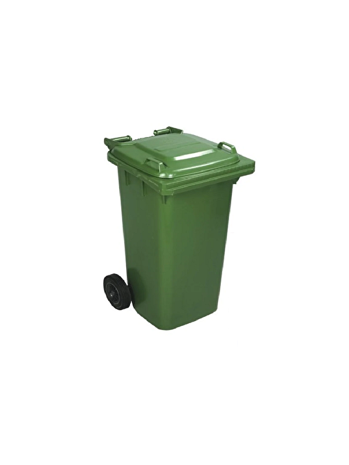 Safell Plastik Çöp Konteyneri 240 Lt - Yüksek Isıya Dayanıklı Tekerlekli Konteyner - Yeşil