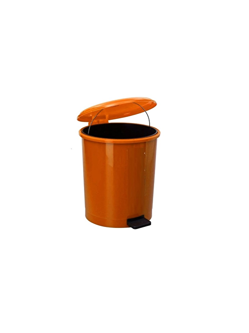 Safell Pedallı Çöp Kovası 40 lt Turuncu - Çıkarılabilir İç Kovalı
