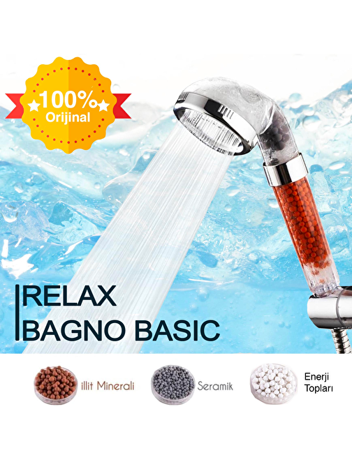 Relax Bagno Su Tasarruflu Duş Başlığı - Arıtmalı Duş Başlığı Basic