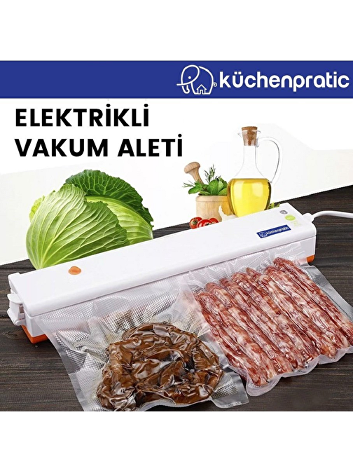 Küchen Pratic Küchen Pratic Ev Tipi Elektrikli Vakum Makinesi - Mavi - 10 Torba