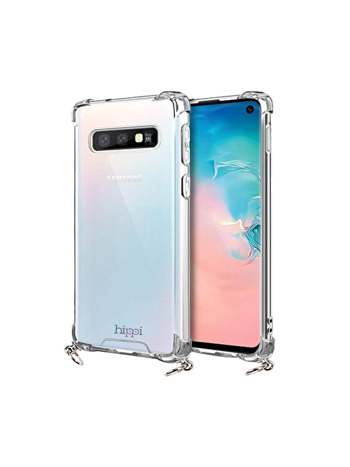 Hippi Hippi Galaxy S10E Uyumlu Şeffaf Askılı Kılıf