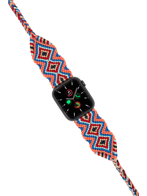 Hippi Apple Watch 38 - 40 - 41 mm Braided Band Akıllı Saat Kordonu Çok Renkli