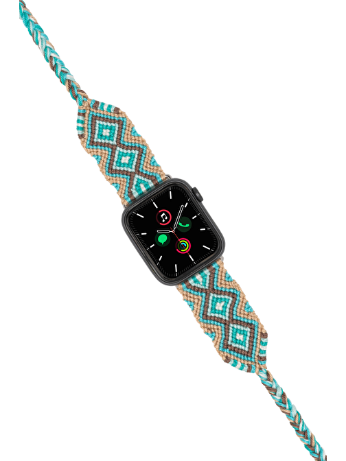 Hippi Charm Black 38 - 40 - 41 mm Apple Watch Braided Band