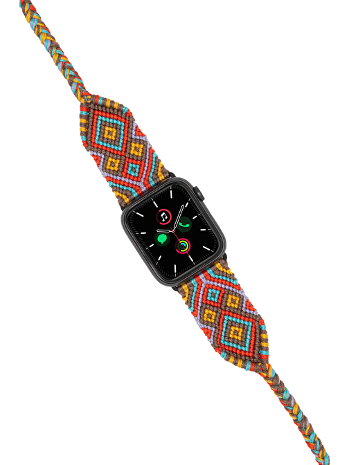 Hippi Etnich Black 42 - 44 - 45 - 49 mm Apple Watch Braided Band